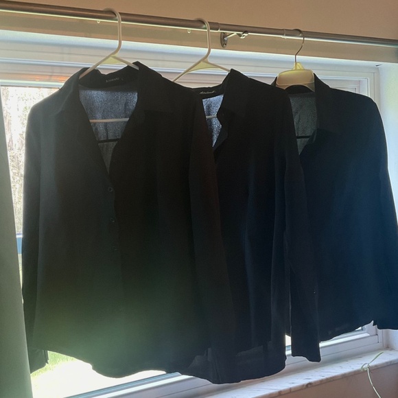 Professional Women's button down black work shirts (3) size L - Picture 3 of 3